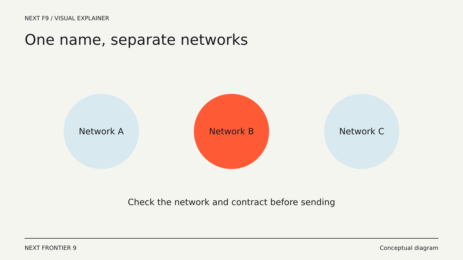 Why the Same Token Can Exist on Several Networks — conceptual diagram